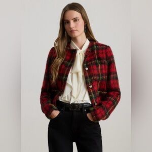 Lauren Ralph Lauren Plaid Cropped Jacket NWT